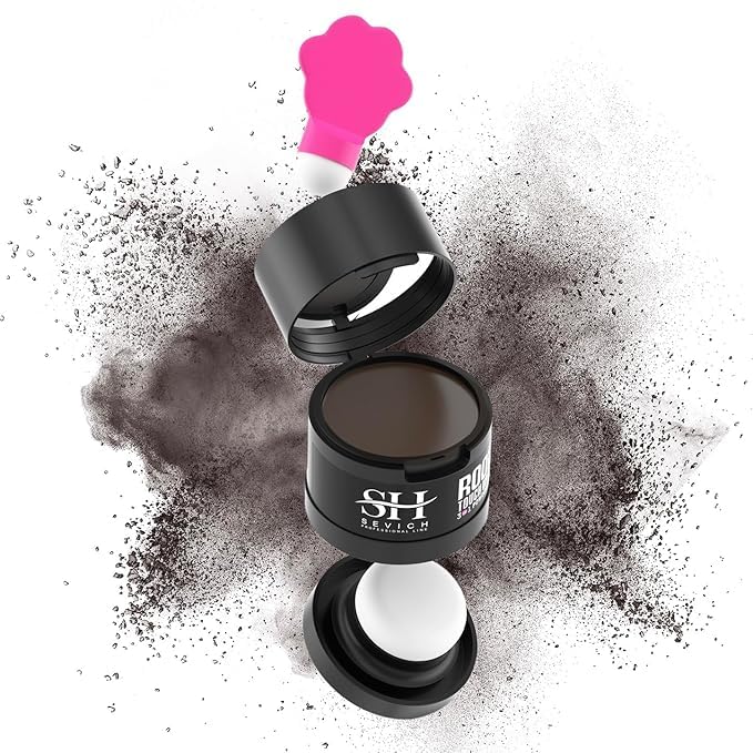 Sevich Haarpuder 2.0, Haaransatz Kaschieren, Root Touch up Powder, Hair Shadow Toppers for Women & Men Thinning Gray Hair, Windproof & Sweatproof, 48H Makeup Lasting, Medium brown
