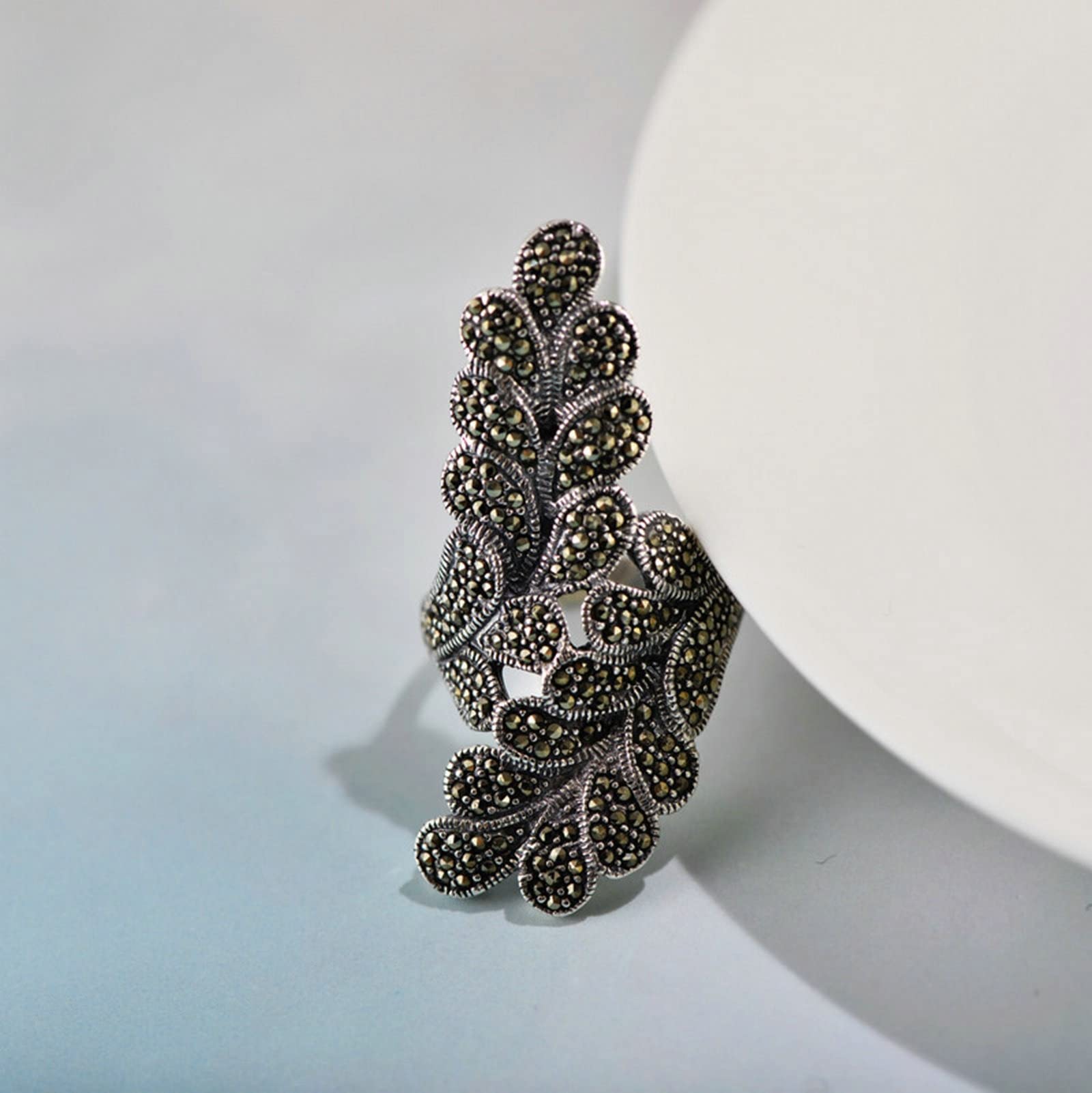 Bandring Silber 925 Damen, Silberring Damen Blattring Stilvolle Geschenke Zum Muttertag