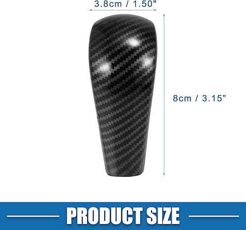Miniatura 4 de Pomo de palanca de cambios con patrón de fibra de carbono para Mazda CX-3 CX-9 2016-2022 plástico, color negro
