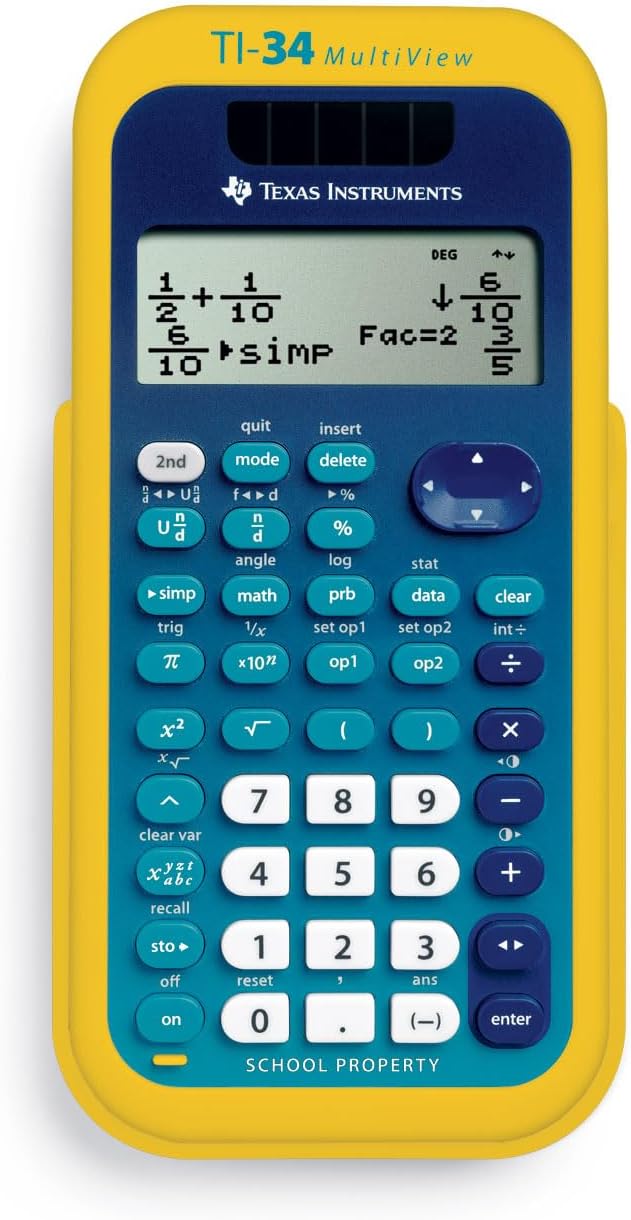 Texas Instruments TI-34 MultiView Scientific Calculator - Teacher Kit (10 pack)
