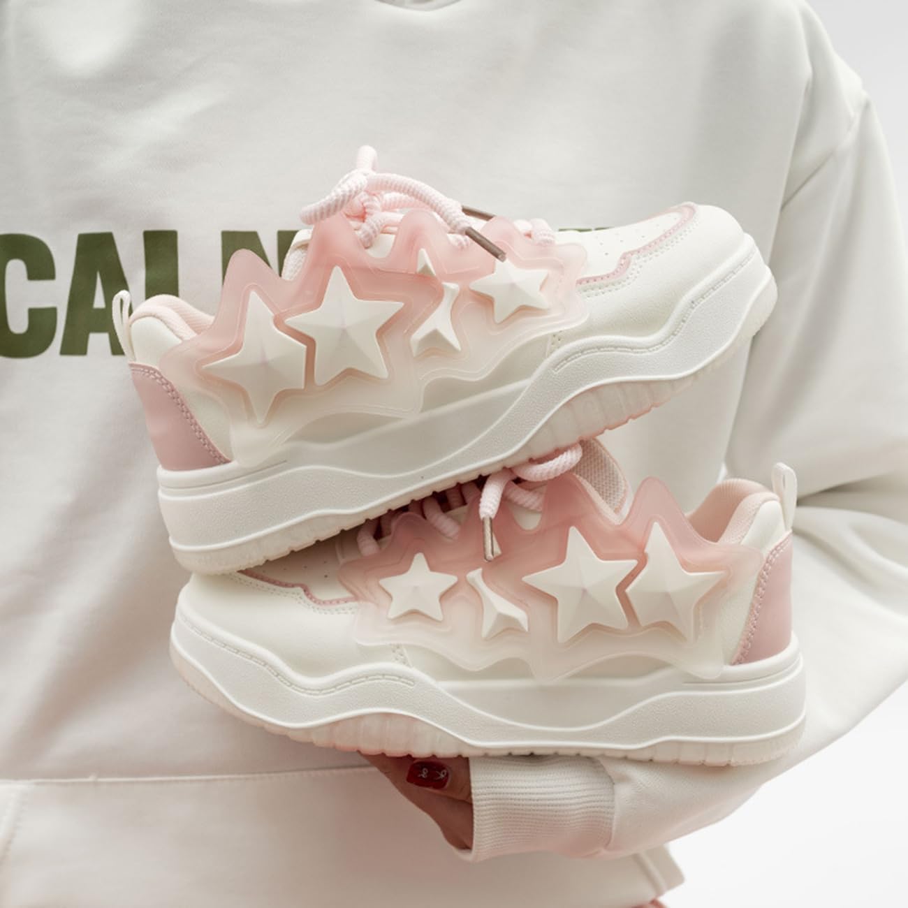 Women's Platform Sneakers Cute Y2K Star Shoes Casual Fashion Comfortable Canvas Sneakers