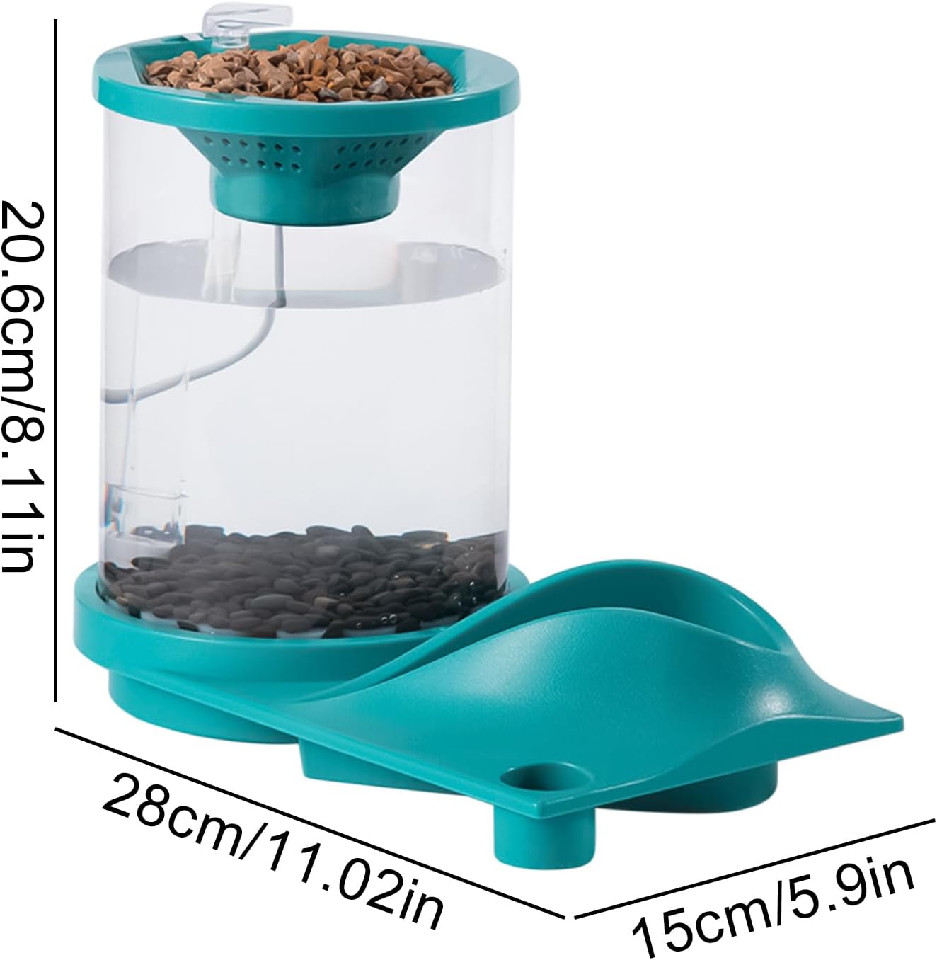 Small Aquaponic Tank, Desktop Betta Fish Tank, Translucent Silent Fish Tank, Self-sustaining Fish Tank with Aquarium Aquaponic Ecosystem for Fish Store, Home, Workplace, Apartment