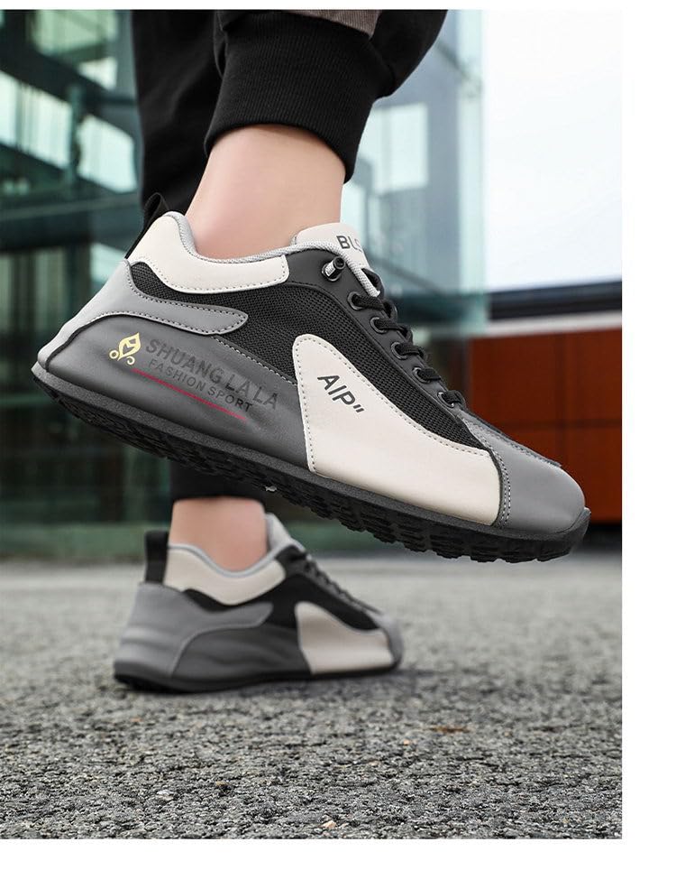 Plus-Size 2025 Spring Men's Fashion Business Sports Shoes Color Matching Lace-up with Low Top Wear Resistance and Non-Slip 0023