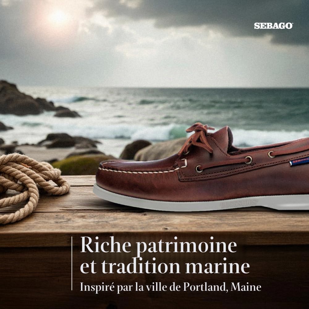 Sebago Docksides Portland Waxed, Chaussures Bateau Homme