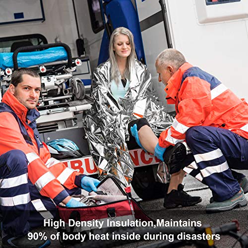 Maitys-4-Pcs-Emergency-Blankets-High-Silver-Reflective-Foil-Sheet-Heat-Foil-Protection-Rescue-Blankets-Camping-Blanket-Hiking-Space-Blankets-and-Garden-Greenhouse-Covering-Plant-Growth-Sheet