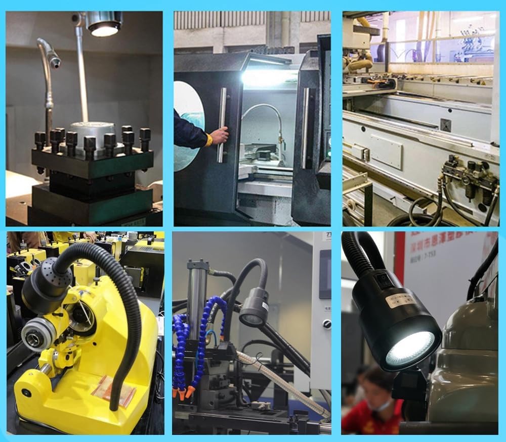 LED Work Light, C Clamp Light, 900 Lumens Sewing Machine Light, Flexible Gooseneck Lamp, Drill Press Wood Lathe Workbench Light, 3 LED Beads, 9W 120V