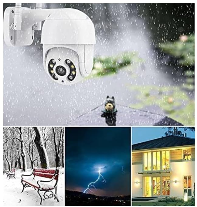MAYUMI 5MP Outdoor Smart WiFi Wireless CCTV Security Camera | Colored Light Vision | 2-Way Audio | Motion Track | Support 128 GB Micro SD Card Slot Dome Camera K-803 (Not Included Memory Card) 4