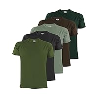 ALPIDEX T-Shirt Magliette da Uomo Confezione da 5 con Girocollo