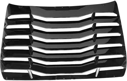 Miniatura 1 de IKON MOTORSPORTS, Rejillas de ventana trasera compatibles con Honda Civic Sedán 2016-2021, estilo IKON negro brillante, persianas para parabrisas