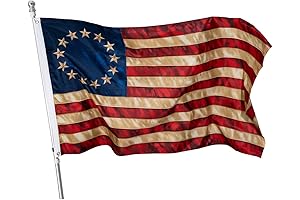 Homissor 13 Colonies Tea Stained American Flag 3x5 Outdoor