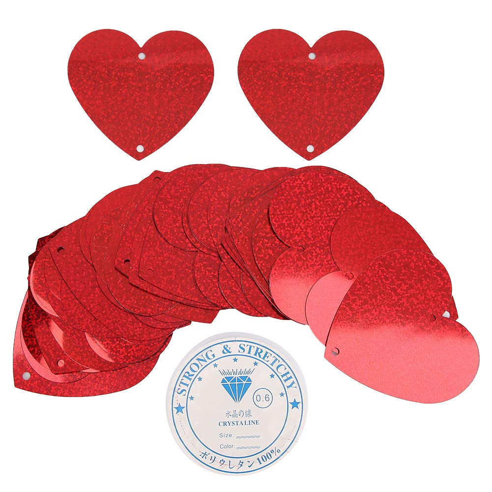 500 Stück Herz Konfetti Aus Plastik – Glitzer-Konfetti Für Hochzeit, Geburtstag, Valentinstag