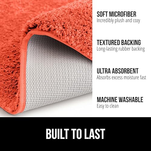 Miniatura 2 de Gorilla Grip - Alfombra de baño, absorbente, suave, gruesa, lavable a máquina, microfibra, se seca rápidamente, tapetes para baño, ducha, bañera y