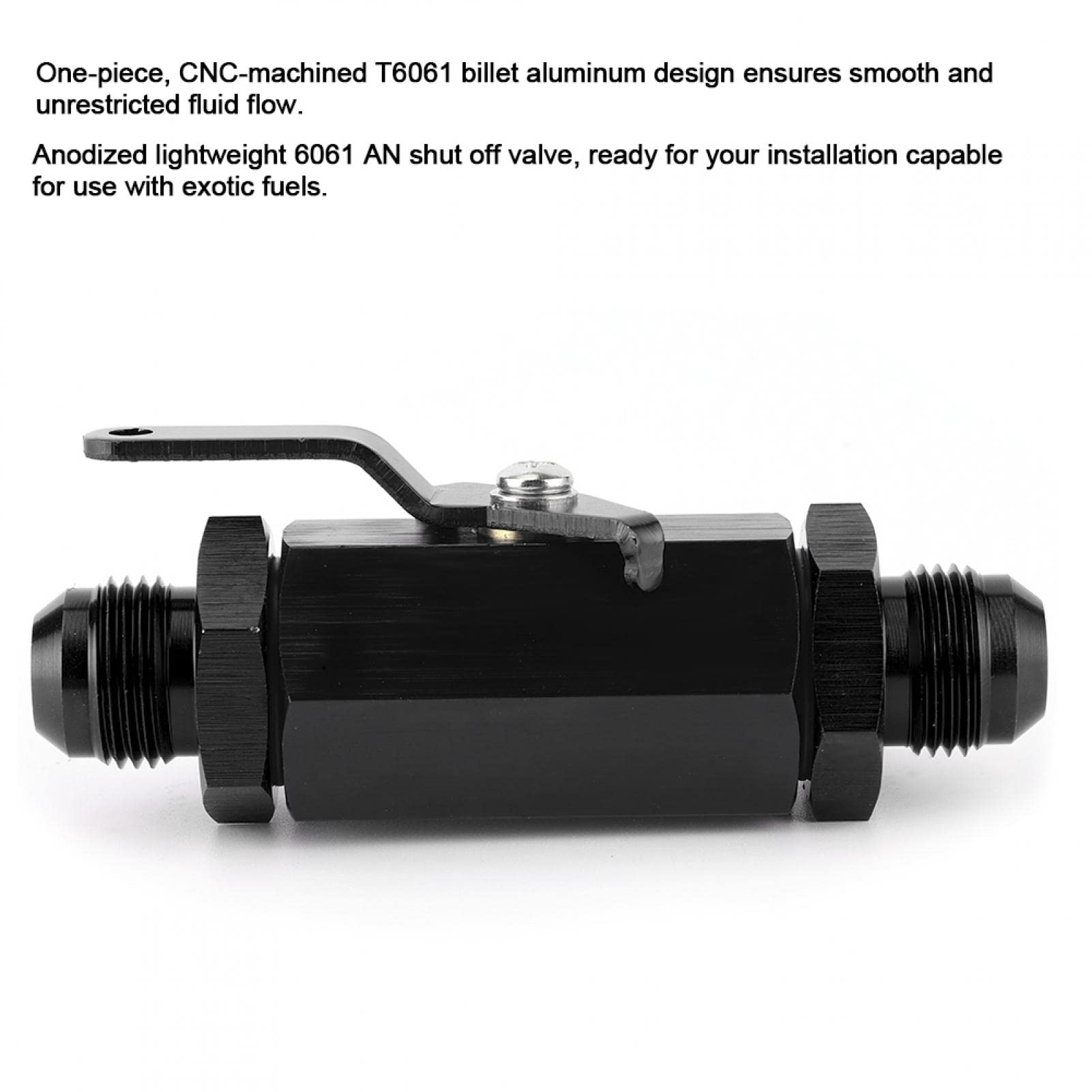 Valvola di ritegno aria carburante Y974-10AN lega alluminio AN10 Nero