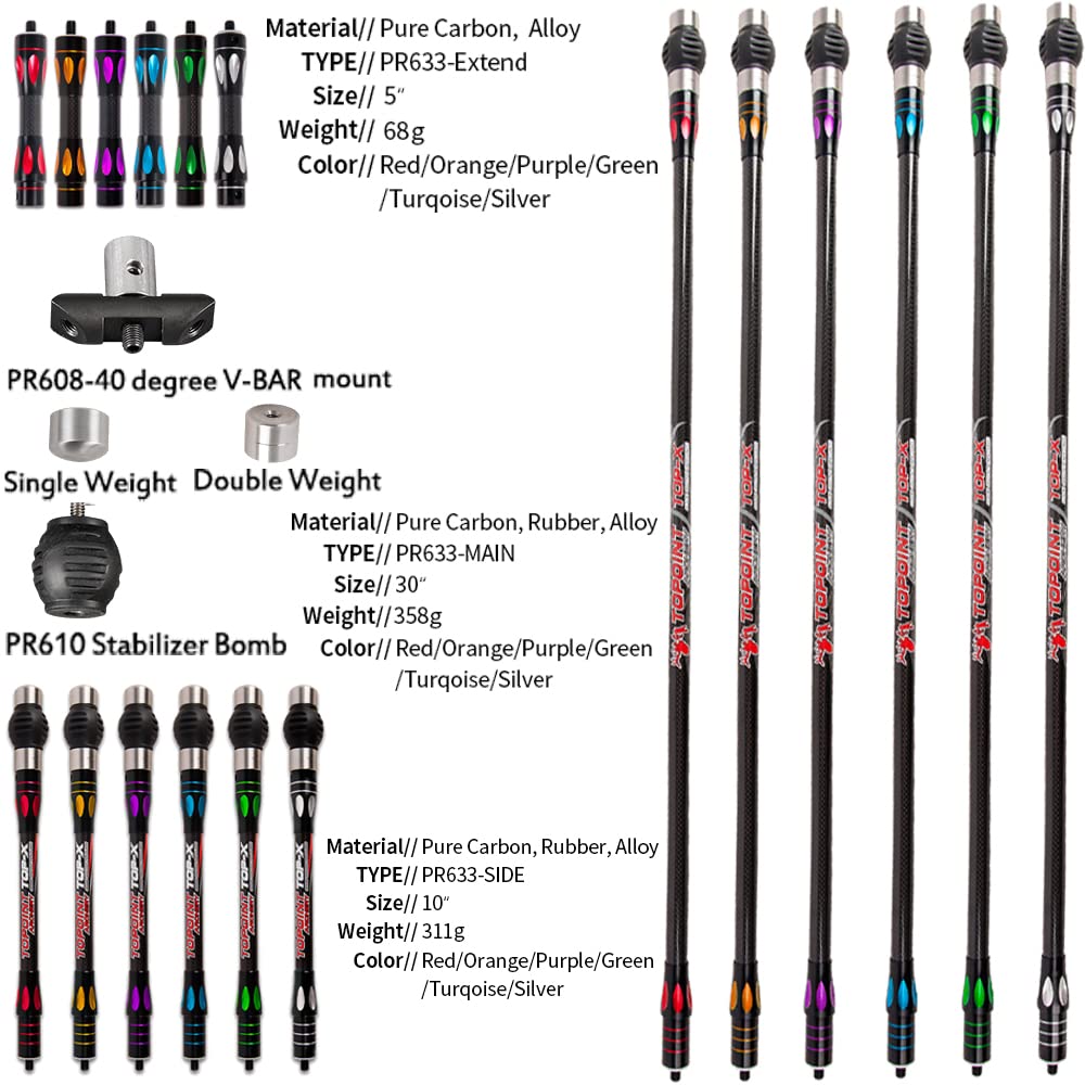 Wolfman Bogen Stabilisator Gewichtsset - 477g Edelstahl Gegengewicht Für Recurve & Compound Bögen