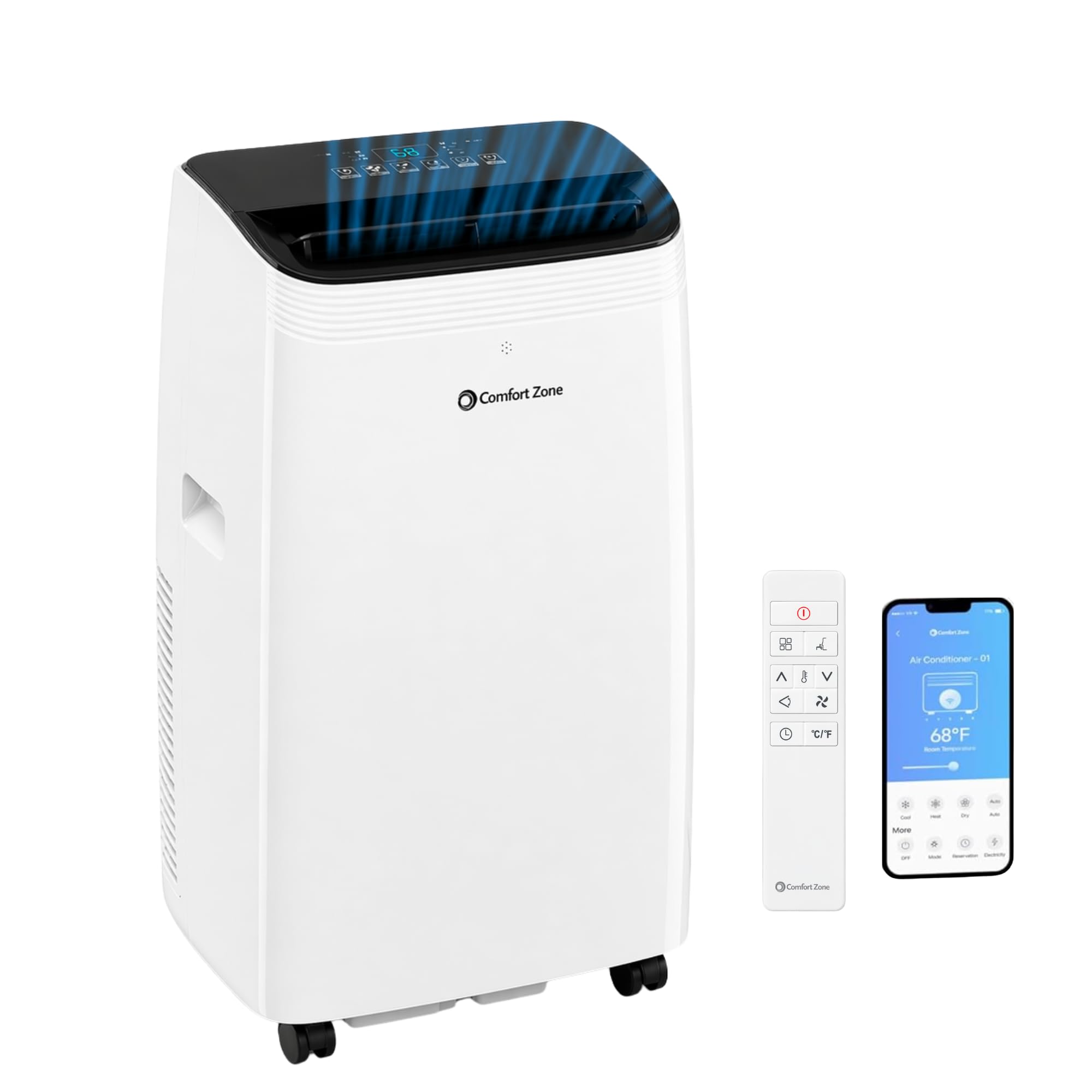 Comfort Zone 8,000 BTU WiFi Portable AC Unit & Fan