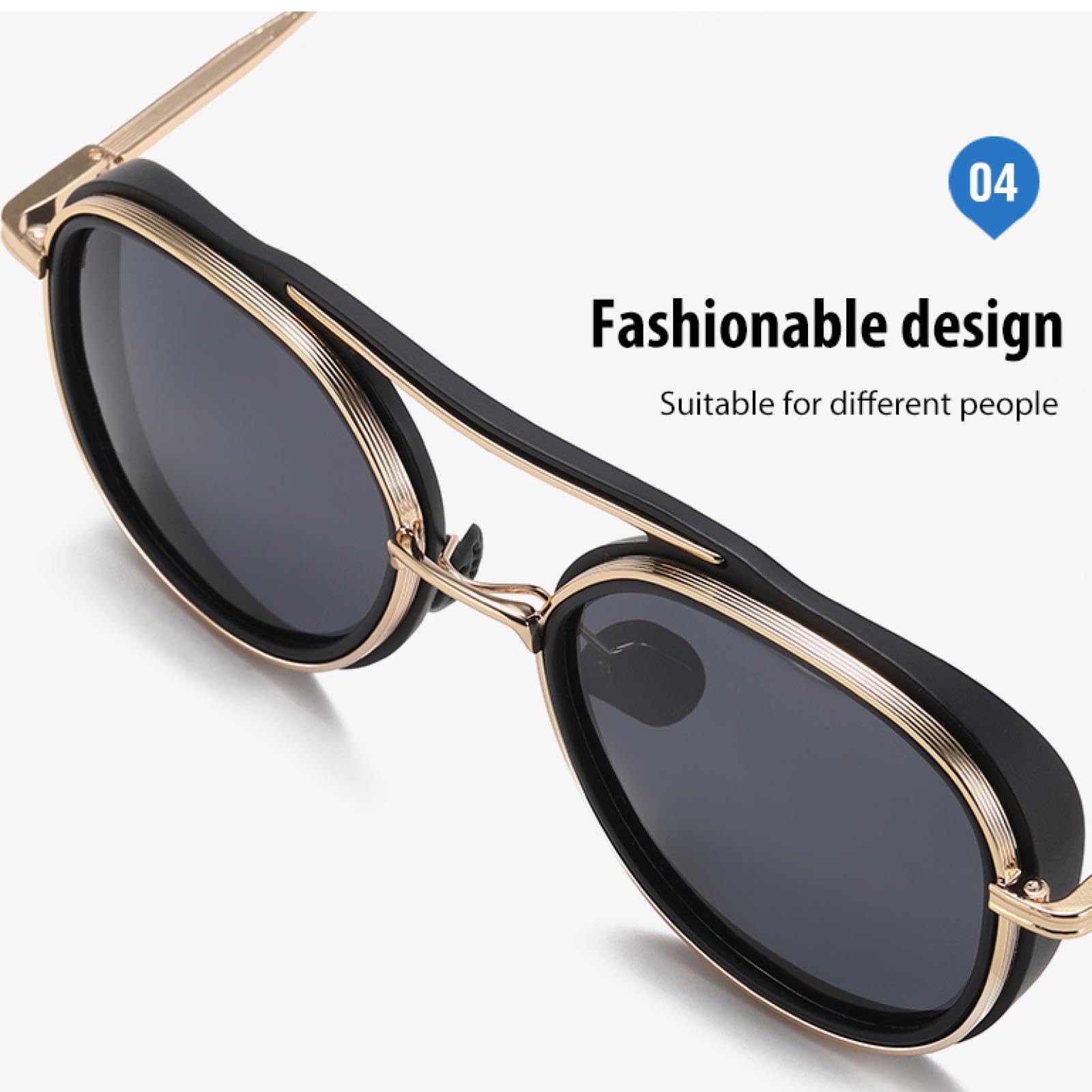 Okulary przeciwsłoneczne Steampunk Polarized dla kobiet Vintage dla mężczyzn Okulary przeciwsłoneczne UV400
