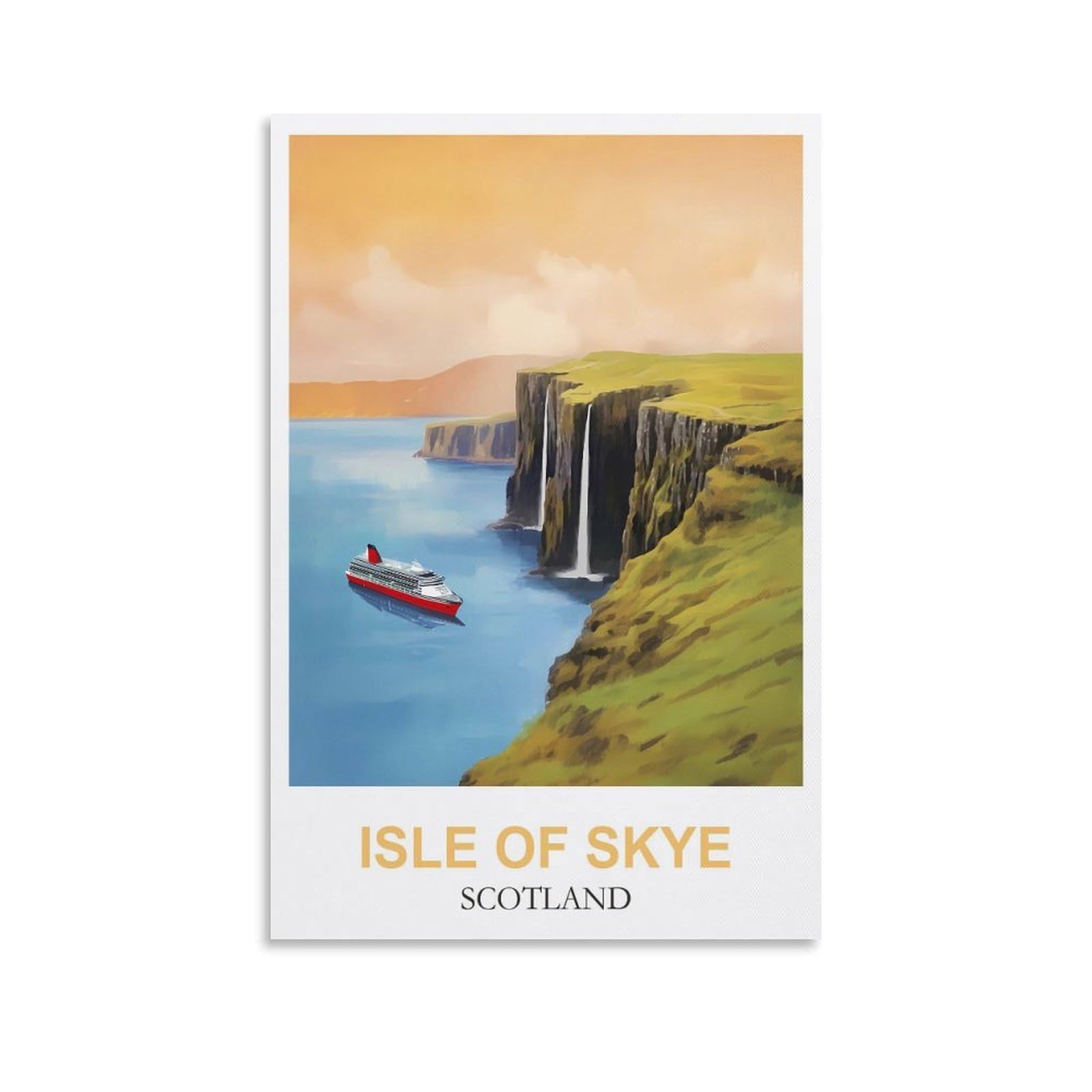 EZMLFA Diamond Art Kits Adults,Isle of Skye Scotland,5D DIY Diamond Art Kits for Beginners Round Full Drill Diamond Painting for Home Wall Decoration Gift 50x60cm