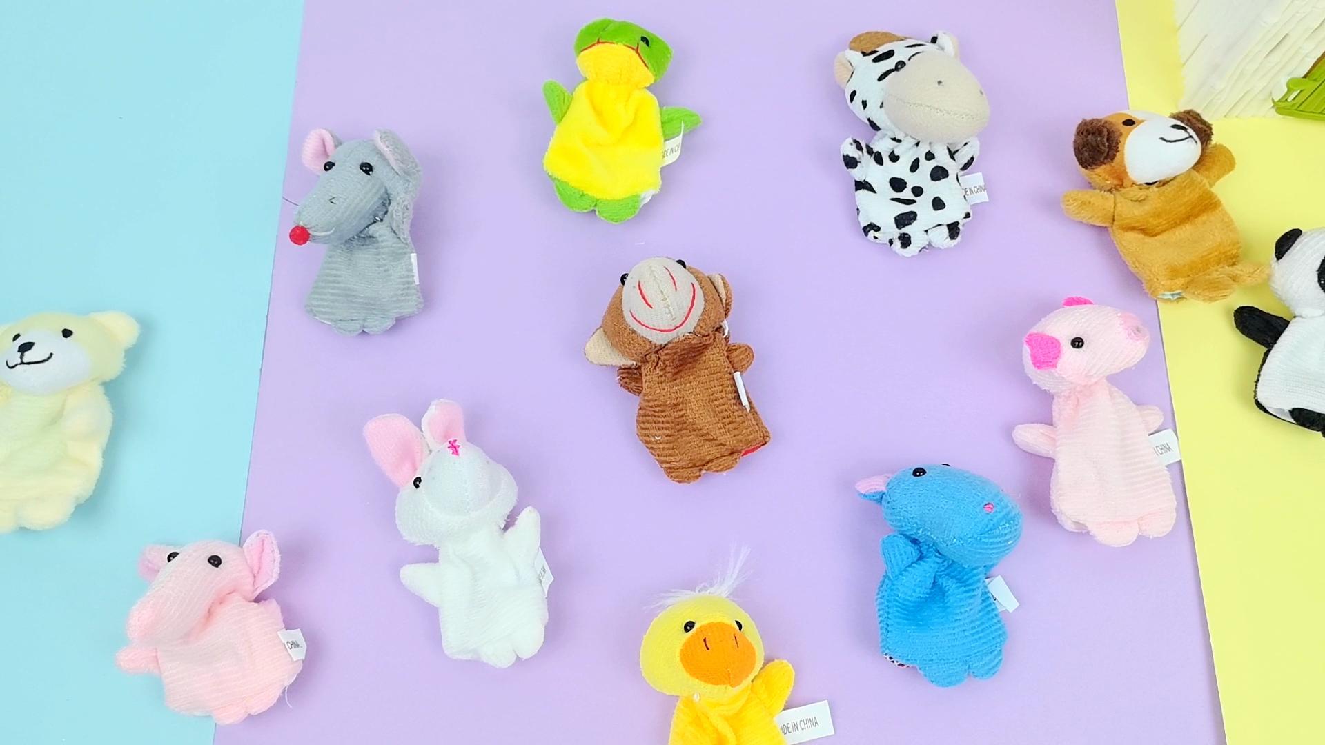 Set De 6 Marionnettes à Doigt Animaux De Ferme – Doux, Coton PP, 9 Cm, Jeux Éducatifs, Dès 18 Mois