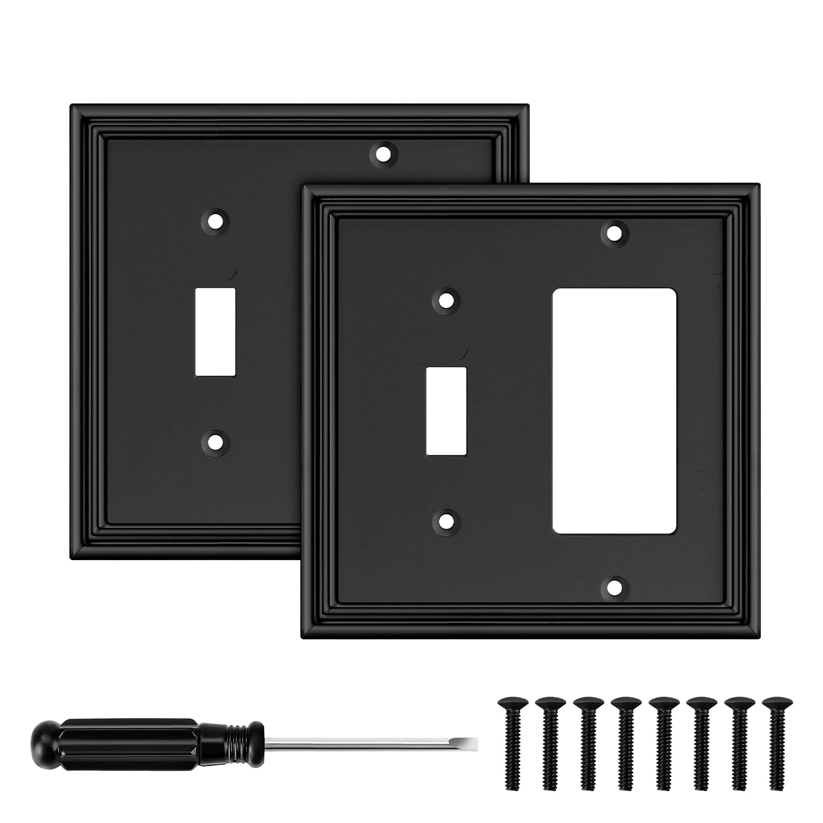 Black Decorative Outlet Covers - 4 Pack -7