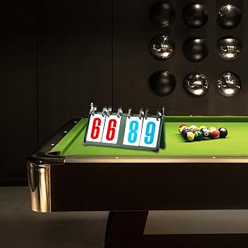Tabletop Flip Scoreboard Score 4/5/6 Digits Sports Scoreboard Easy to Carry Flip Score Board for Basketball Badminton