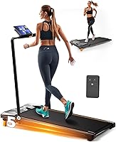 Vista 1 de Walking Pad Treadmill, BestGod Incline Under Desk Treadmill 330lbs Capacity, 2.5HP Portable Treadmills for Home, Compact Treadmills Mini Running