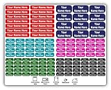 126 Personalized Waterproof Name Labels. Press and Stick Multi use Custom Name Labels. Highly...