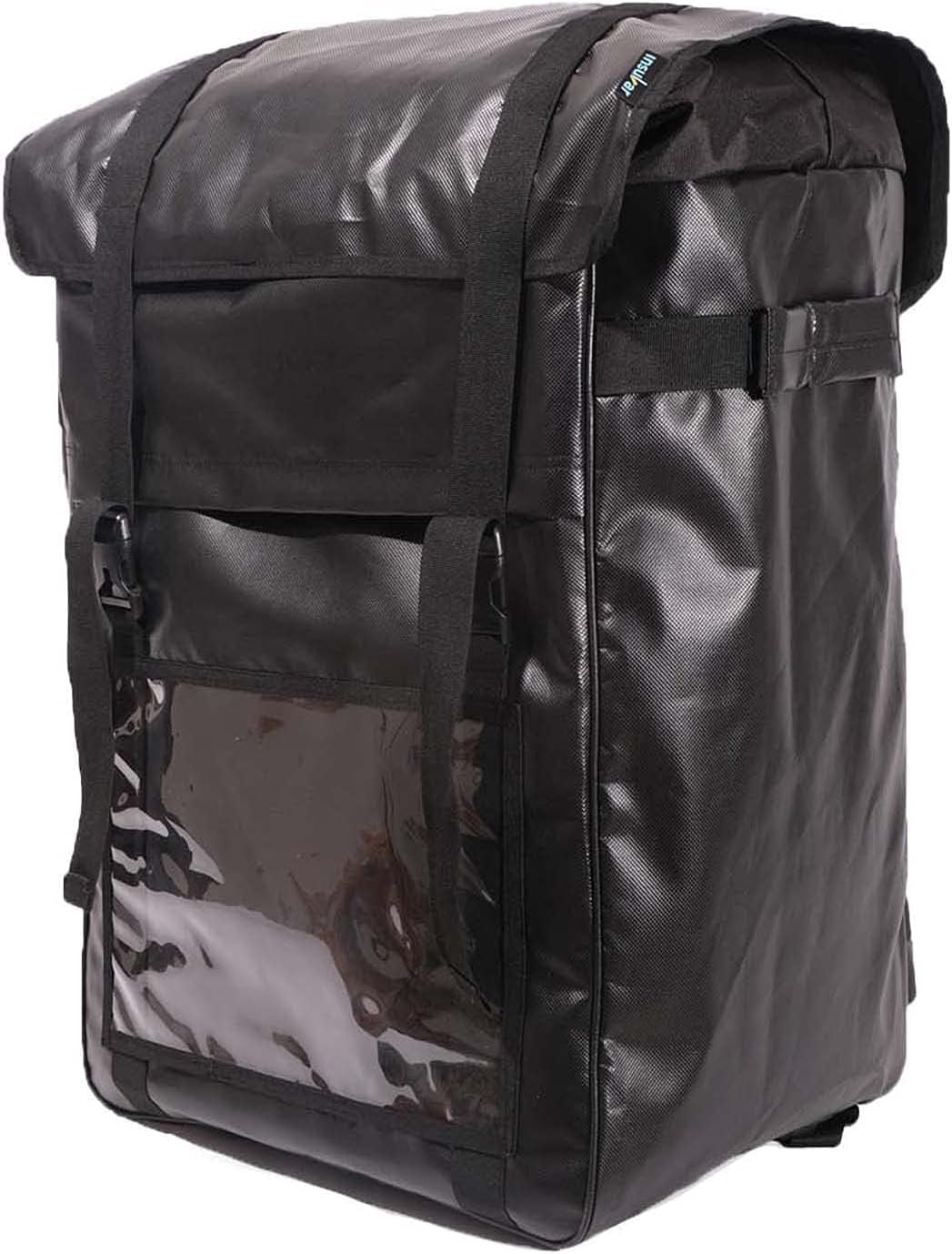 - Insular Heavy Duty Captain Logistics Delivery Backpack | Commercial Quality Grade | Expandable | E-Commerce, Catering, Courier & Grocery Delivery (Black, 170 litres)