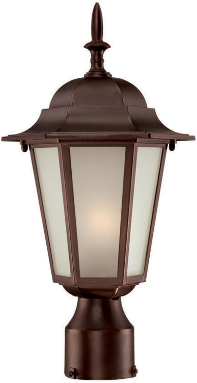 Acclaim 6117BK Camelot Collection 1-Light Post Mount Outdoor Light Fixture, Matte Black