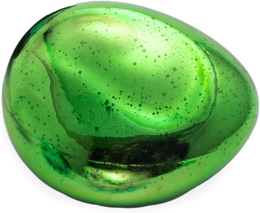 Wind & Weather Lighted Art Glass Decorative Glowing Garden Rocks, Sold Separately (Green)