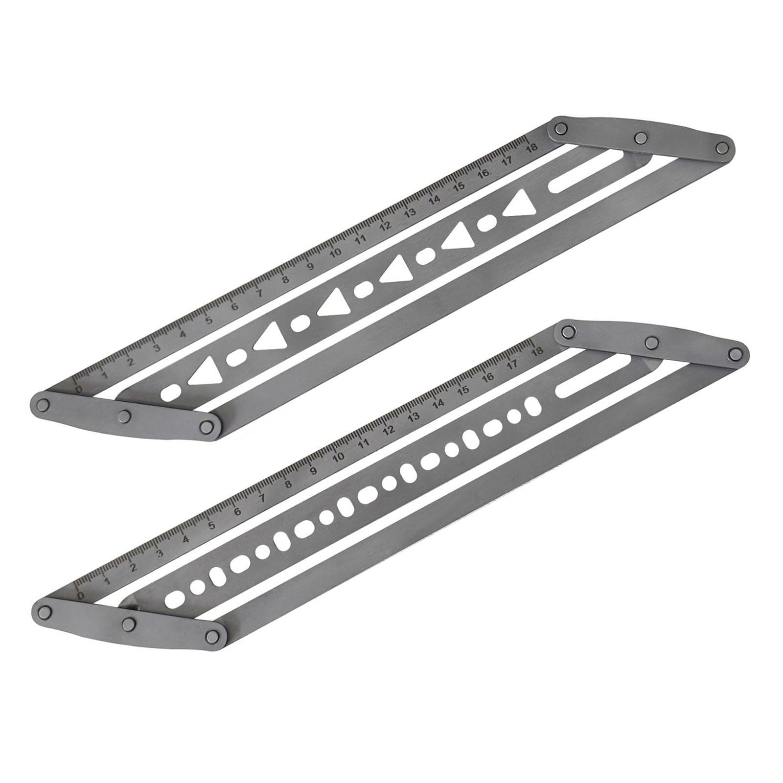 Nvoqilin A Belt Hole Punching Template Stainless Steel Tool Belt Hole Positioning Guide Ruler For Leather Belts Bag Shoulder Strap Stainless Steel Puncher Ruler