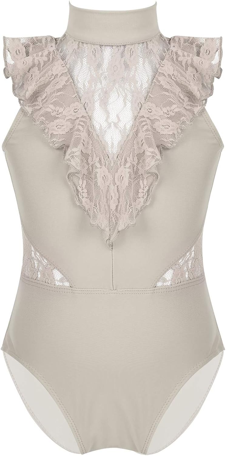 Body Danza Classica Bambina Con Strass - Senza Maniche, Rete, Per Ginnastica E Ballo - Foto 5