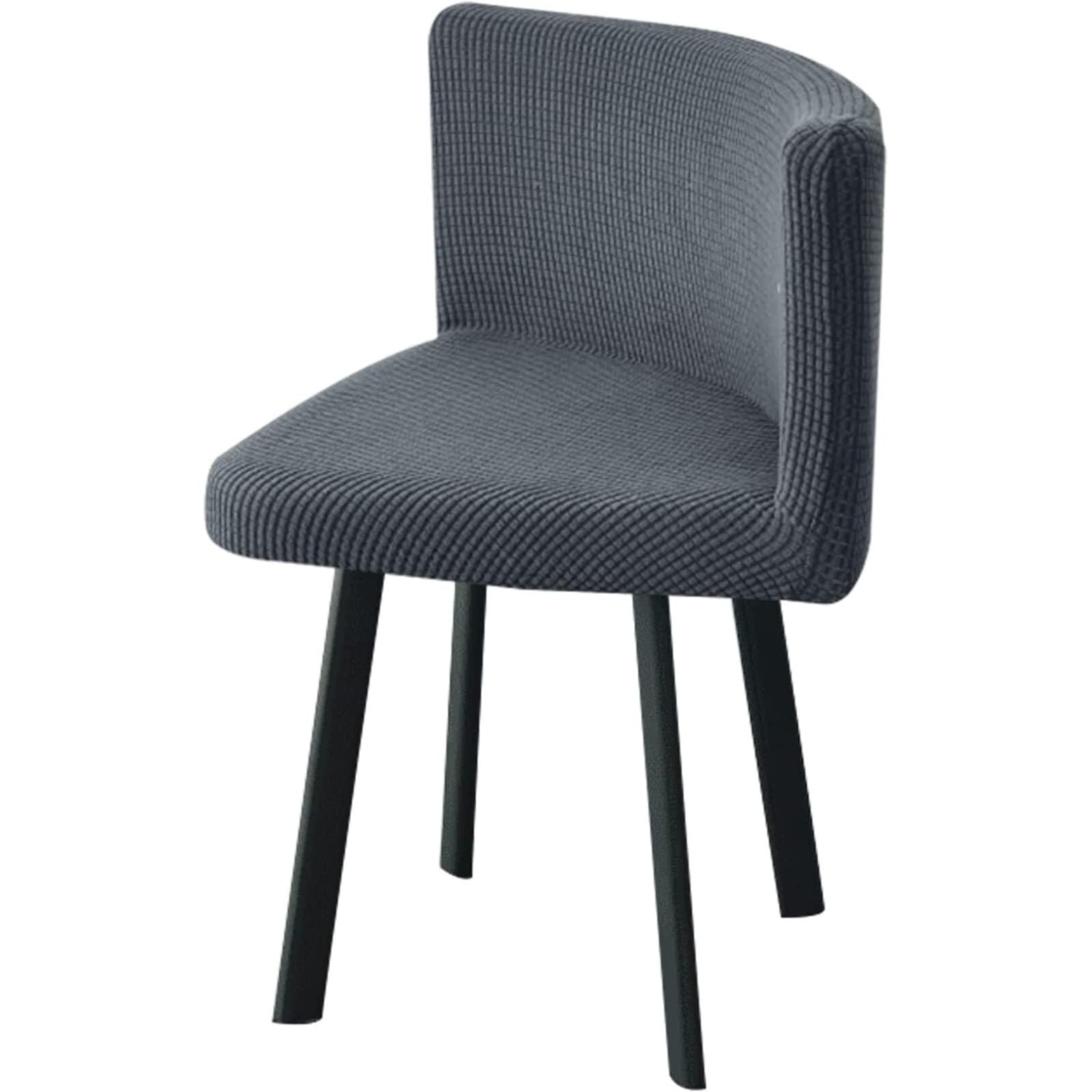 BUAOGDVG Stretch Dining Chair Covers, Spandex Textured Plaid Jacquard Fabric, Triangle Chair Slipcovers, for Home Office Hotel Cafe(E,4pack)
