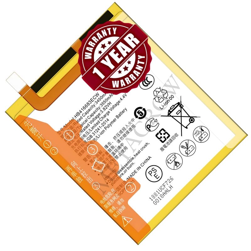 Image of Original HB416683ECW Battery Compatible for Huawei Nexus 6P (H1511, H1512) - (3550mAh) - 1 Year Warranty JK1
