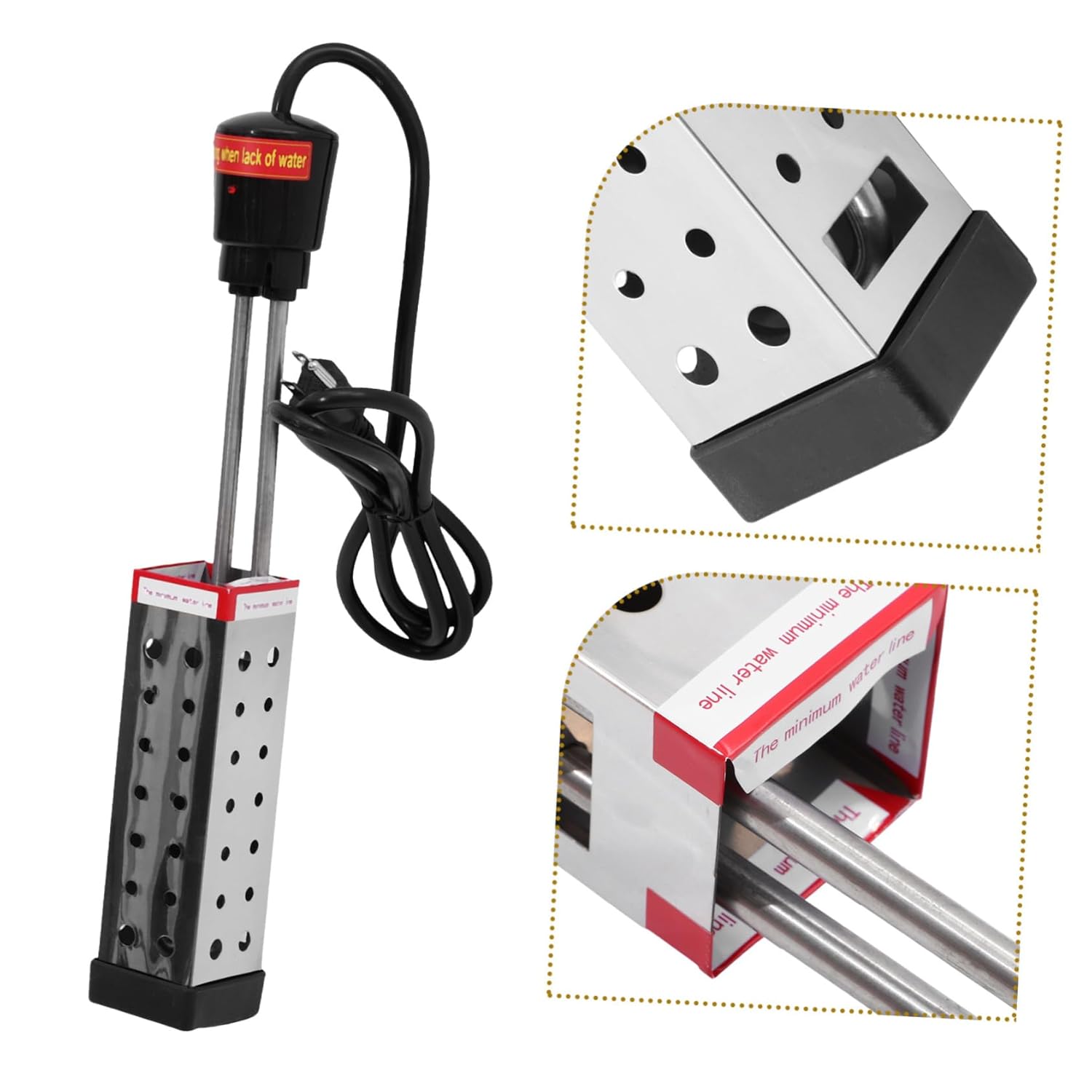 1500W Pool Heater Ground and Inground Pools 110-125V Heating Tube Reliable Temperature Control Practical Warmer for Swimming Supplies