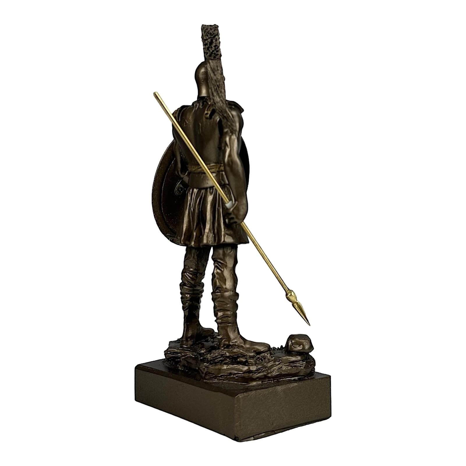 Statua greca del dio della guerra di Ares Marte – Scultura in alabastro fuso fatta a mano in Grecia, figura mitologica guerriero stile bronzo decorazione per la casa 18 cm (7,09 in)