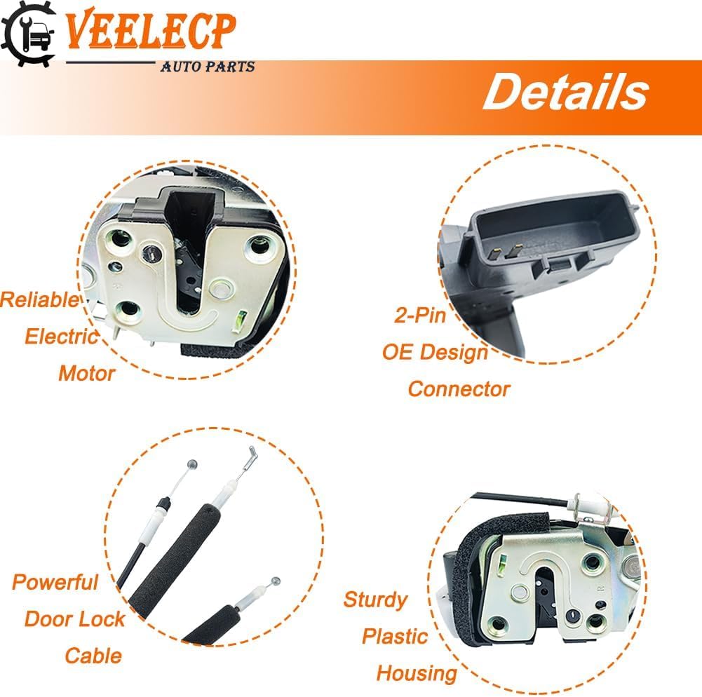 Door Lock Actuator Compatible with 2014-2020 Q50 Rear Right Passenger Side