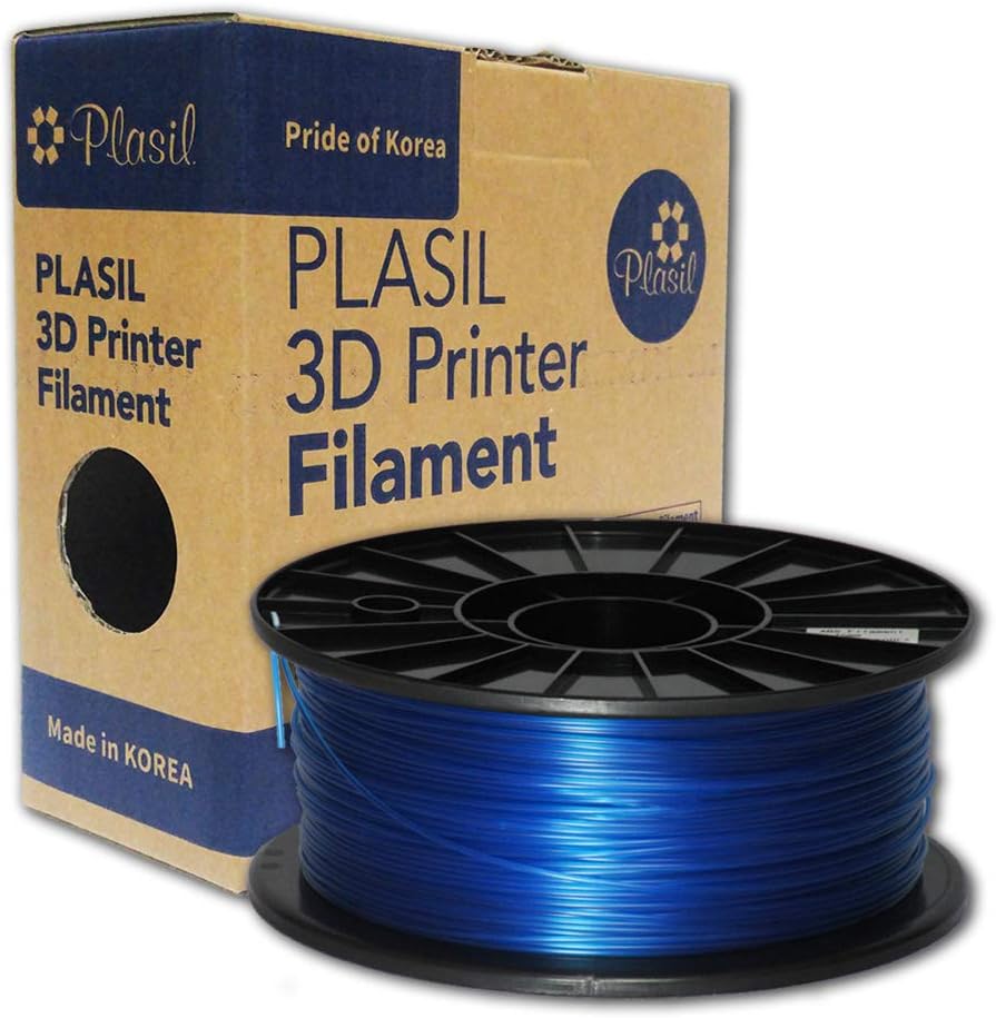 Plasil Korea 3D Printer Filament Transparent Blue ABS Material 1.75MM 1KG/2.2LB