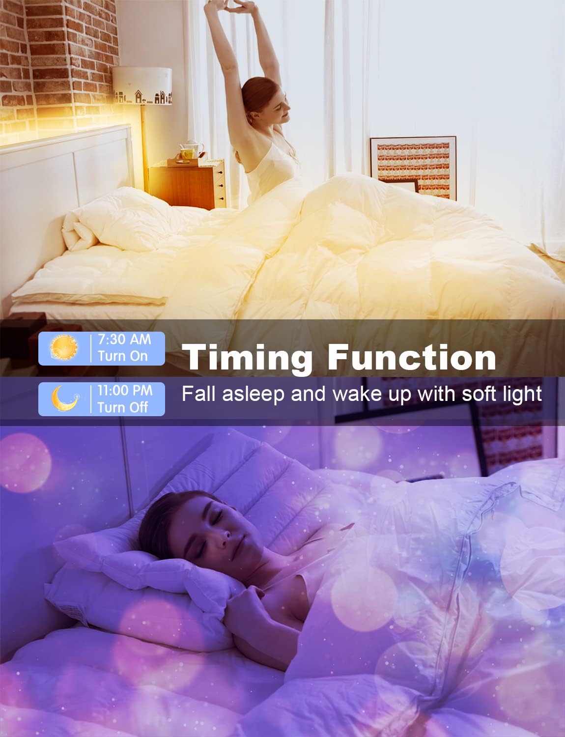 DAYBETTER 150ft Led Lights for Bedroom, Smart Led Strip Lights with App Control and IR Remote, Music Sync 5050 RGB Led Light Strip for Home Decoration