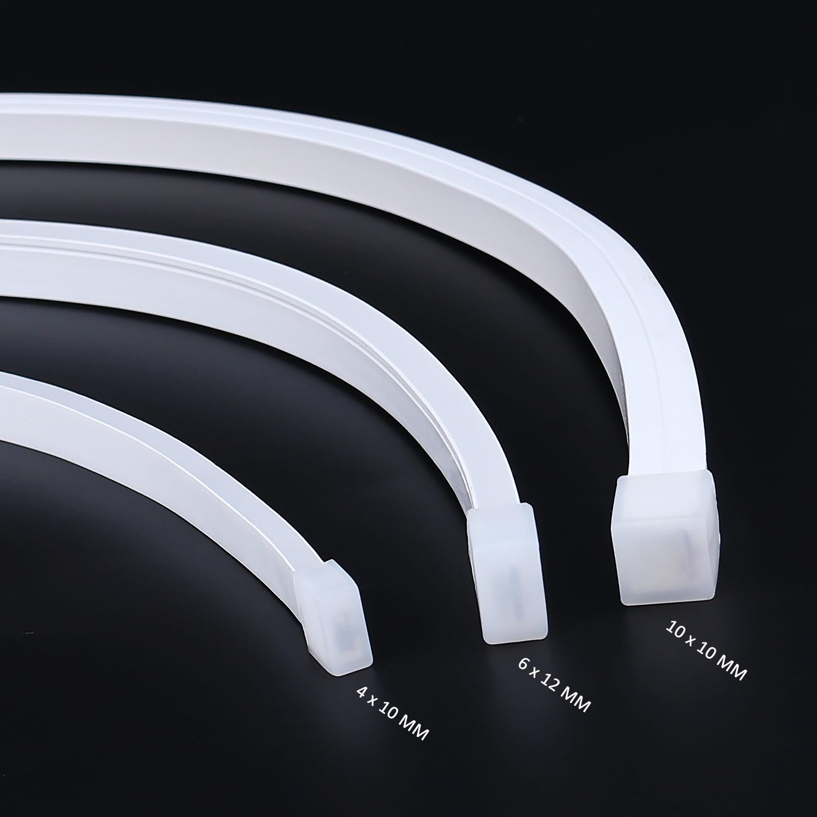 JOYLIT 24V Neon Striscia LED 5M 6000K Bianco Freddo, 6x12MM Flessibile Neon LED Strisce Silicone CRI 90+ IP67 Impermeabile Senza Punti Strip LED Per Cucina, Giardino (Alimentazione Non Inclusa)