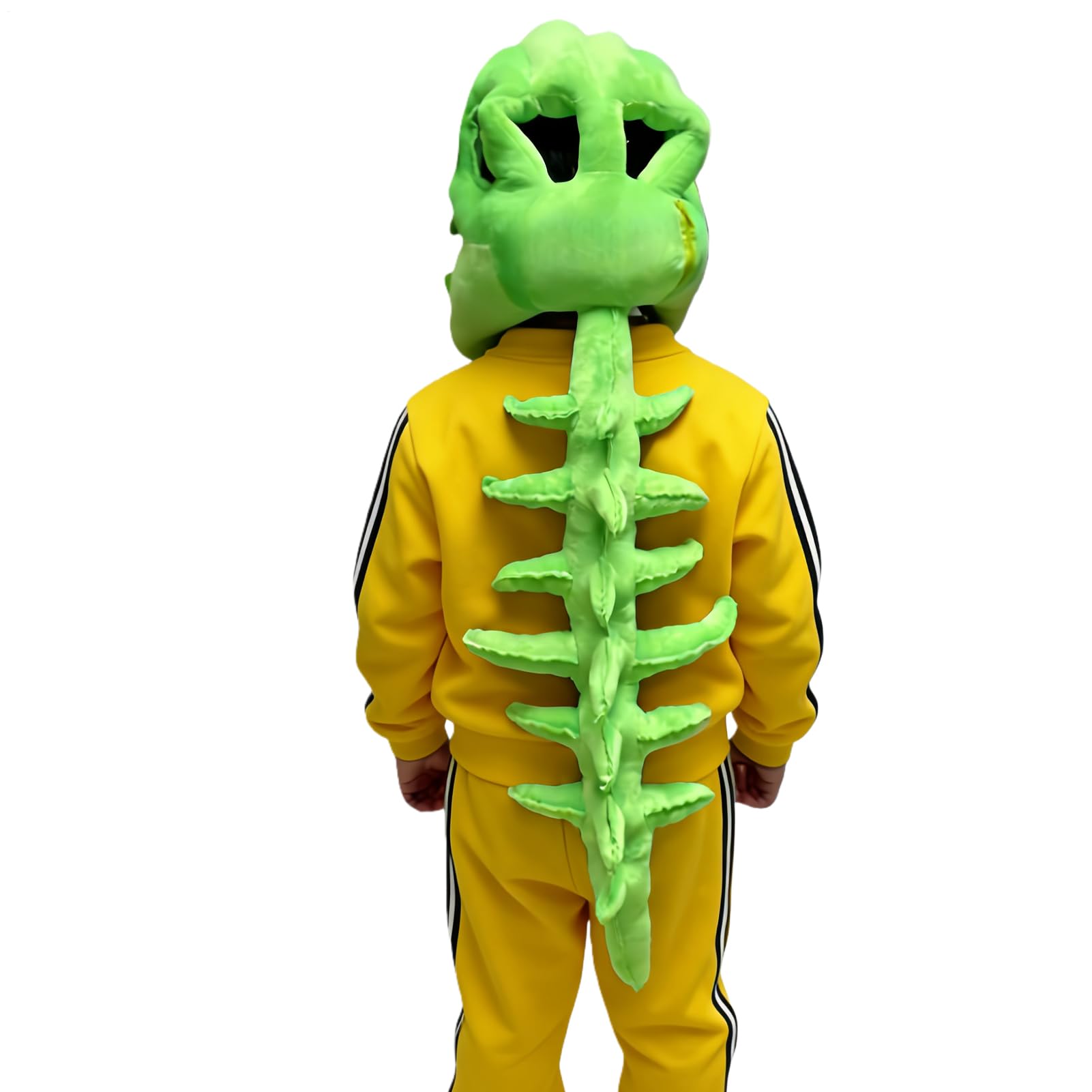 Kostium szkieletu dinozaura – ubranie, 152 × 102 cm, strój zwierzęcy, poliestrowy kostium szkieletu z blaskiem, Halloween, projekt ciała, odzież sceniczna na imprezy tematyczne