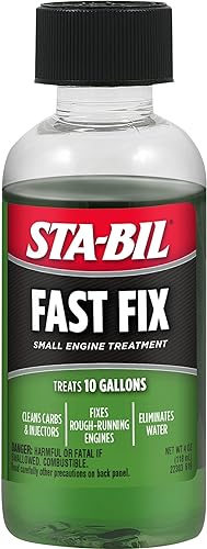 STA-BIL Fast Fix - Tratamiento de motor pequeño limpia carbohidratos e inyectores fija motores de funcionamiento bruto elimina el agua trata 10