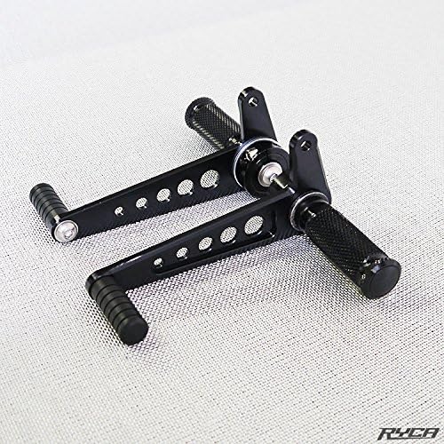 Ryca Motors Universal Aluminum Rearsets - Black