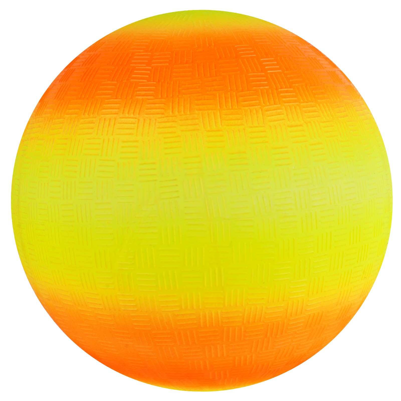 OSDUE PVC Regenbogen Ball, Bouncy Kickball Spielball Mehrfarbig Gelb-Orange Spielplatzball Softball Drinnen und Draußen - ohne luftpumpe geliefert Wird (8,6 Zoll)