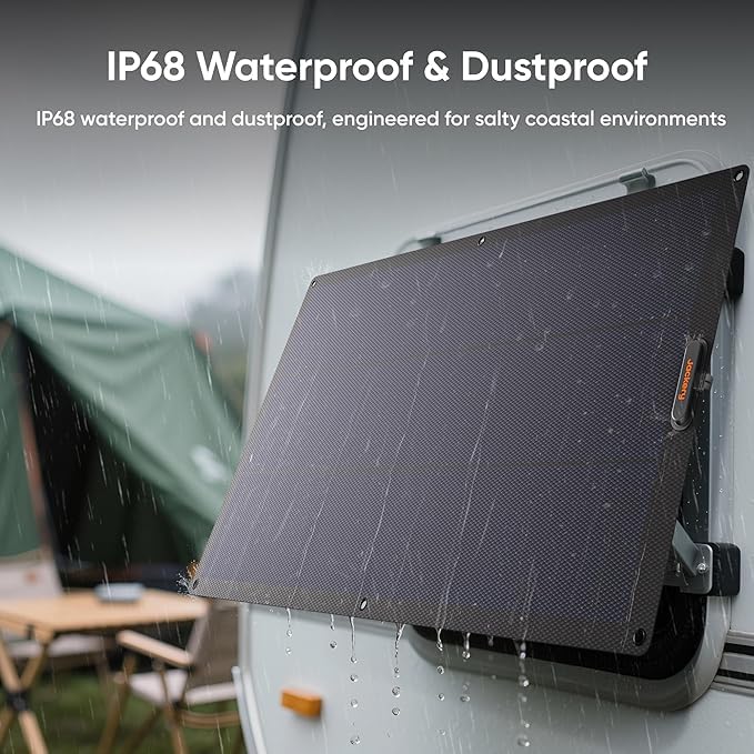 Jackery SolarSaga 100W Light Solar Panel, 25% Conversion Efficiency Bifacial Panels, At 4.52 lbs, IP68 Waterproof and 221° Bendable for Balconies, Rooftops, RVs, Off-Grid Solar Panel Kits, PV Charging - Image 5