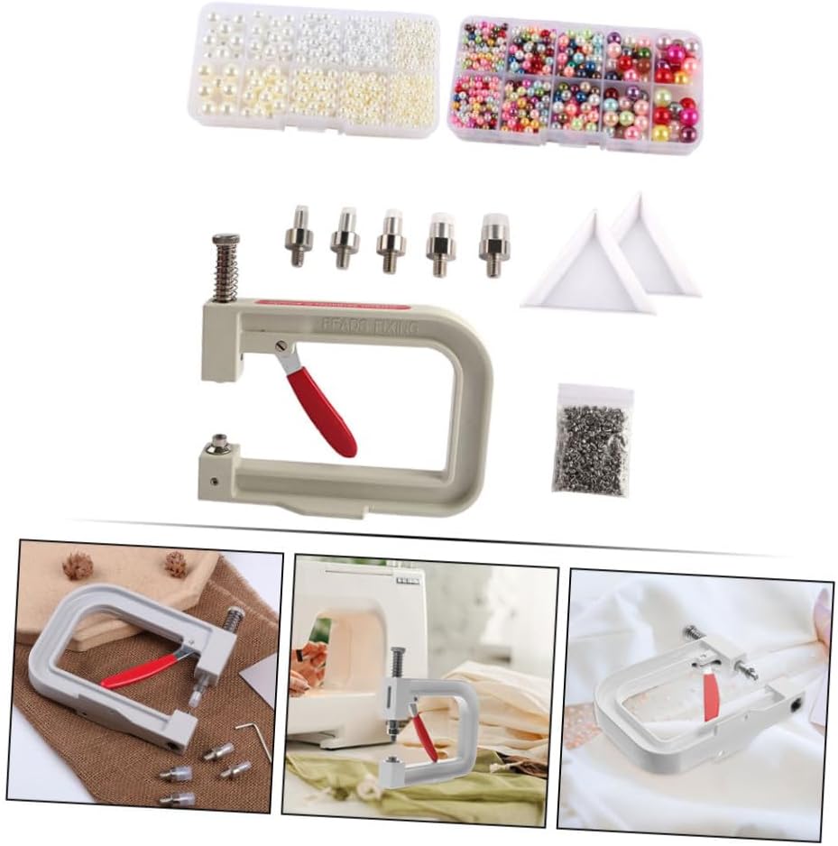 jojofuny DIY Pearl Beading Tool Set Pearl Setting Machine Beading Tools Jewelry Making Kit