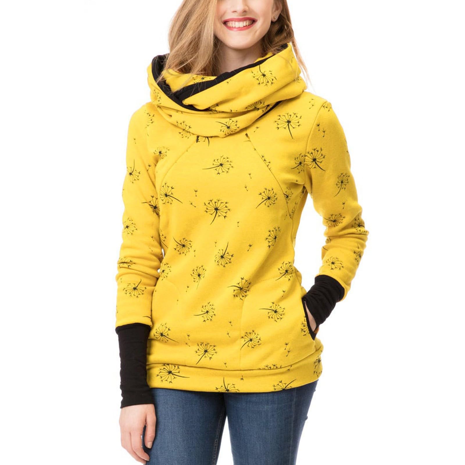 Generisch Vêtements de maternité pour femmes enceintes, allaitement, sweat à capuche, pull, haut, chemisier de grossesse