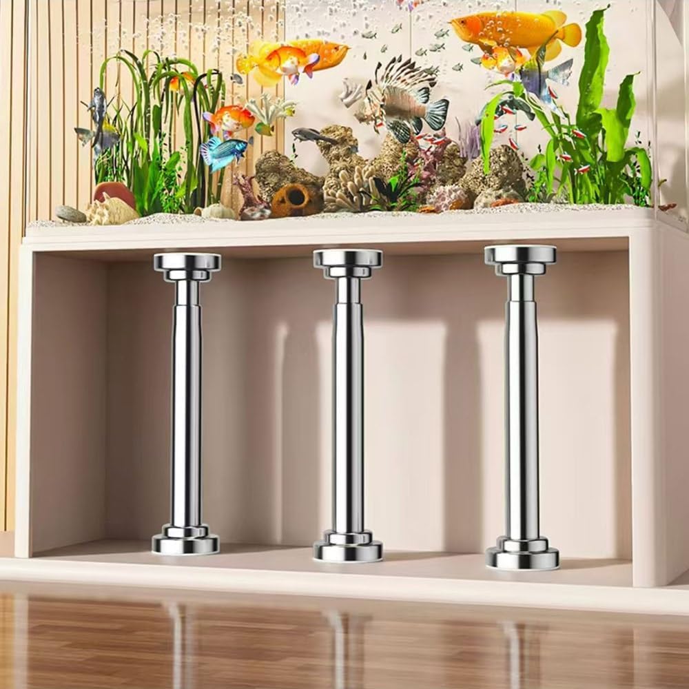 Patas y Soportes telescópicos Ajustables para Fregadero, Varillas de Soporte bajo encimera de Acero Inoxidable para fregaderos de Cocina, Altura 30-50 cm, Ideales para reparación e instalaci