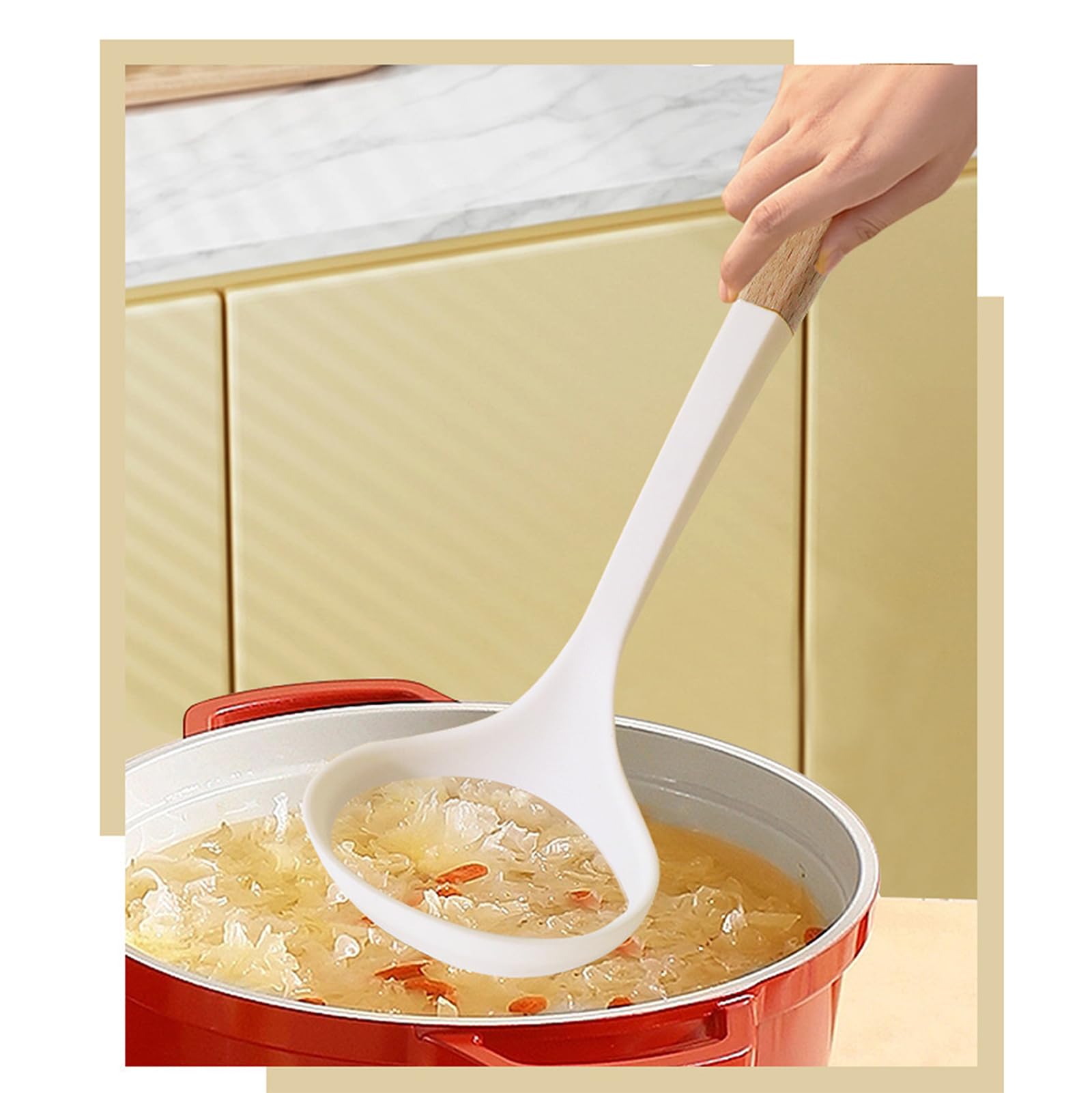 Utensilios De Cocina De Silicona Con Mango De Madera, Resistentes Al Calor Y Antiadherentes, Antiarañazos, Sin BPA, Set Utensilios De Cocina Silicona, Cucharones De Cocina Silicona 13 Piezas ,Black