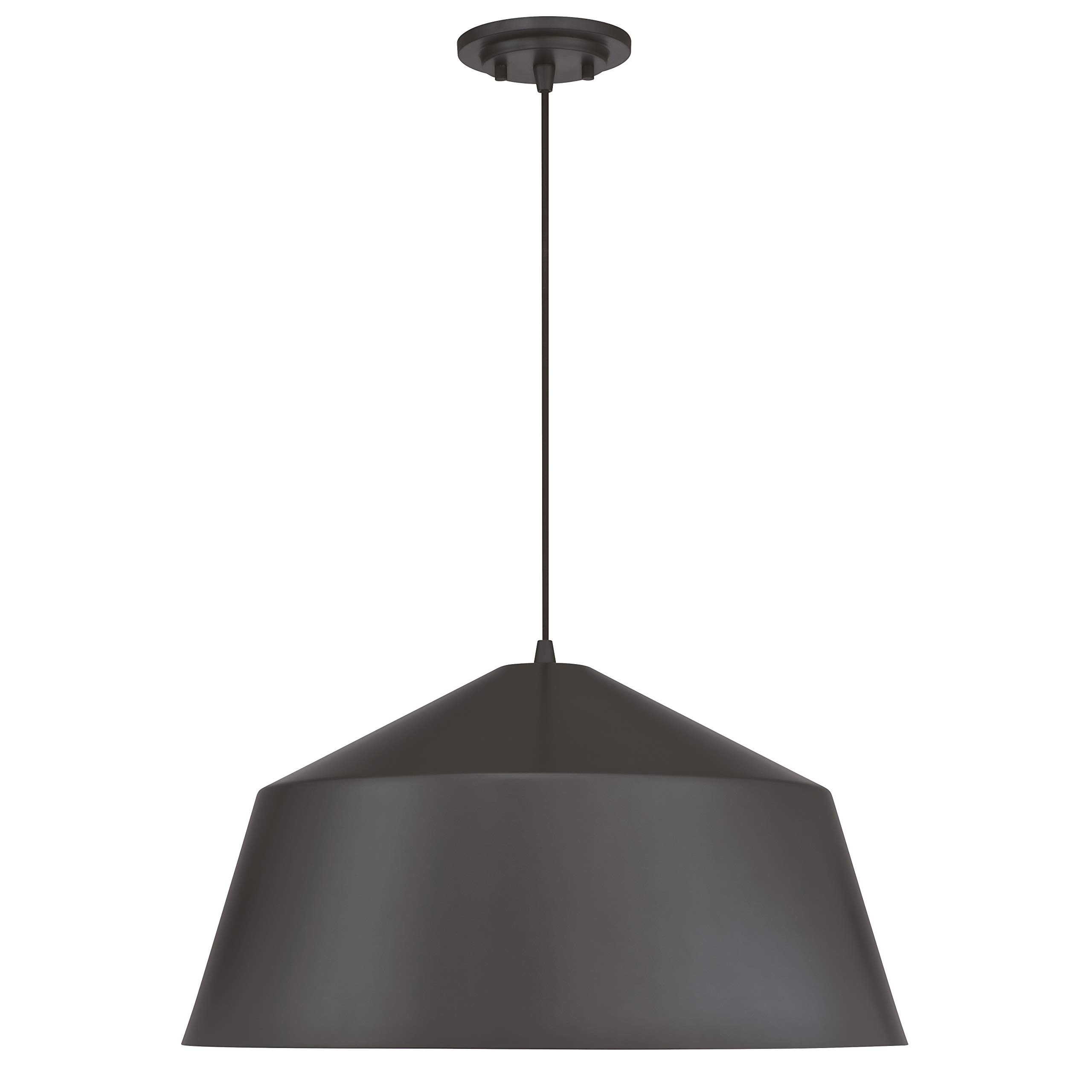 Westinghouse iluminación 63729 Lámpara colgante para interiores de un solo brazo, acabado en bronce de cañón cepillado mate