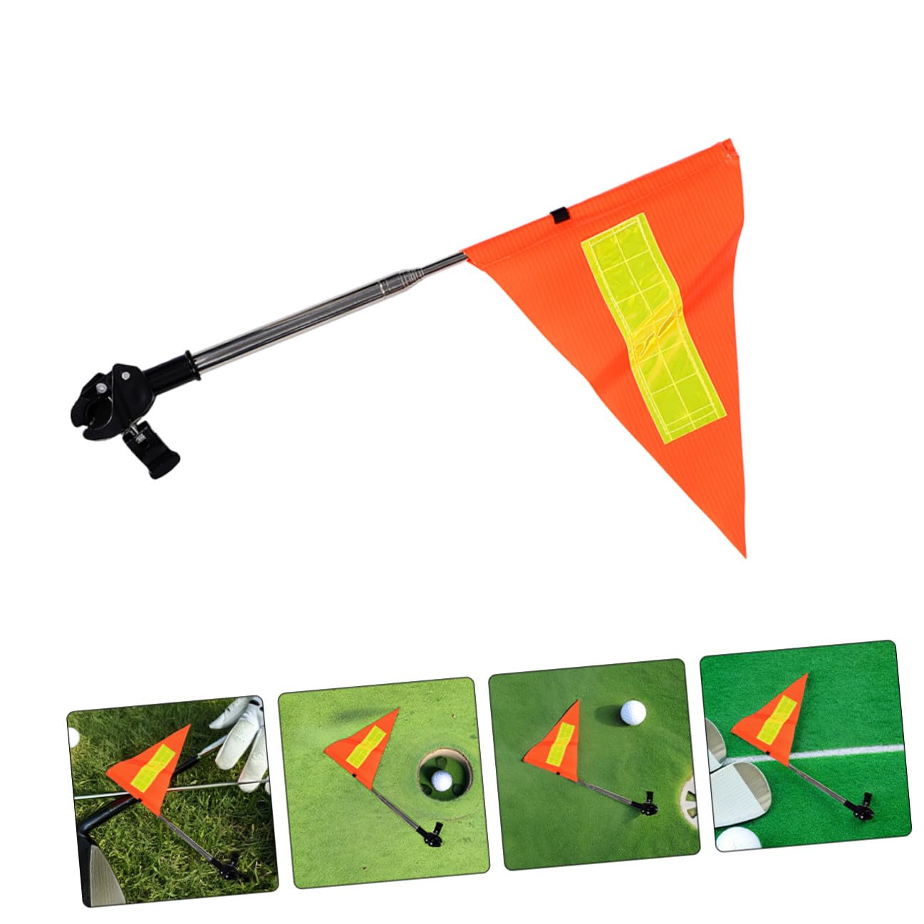 Abaodam 2piezas Bandera De Seguridad Reflectante para Carrito De Golf Bandera Telescópica De Alta Visibilidad Soporte Ajustable para o Cochecito